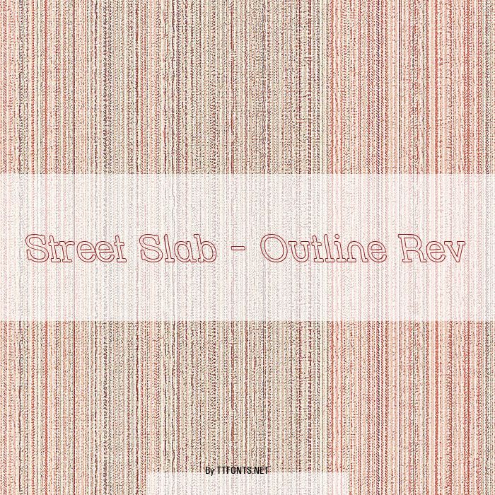 Street Slab - Outline Rev example